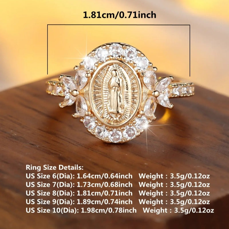 Radiant Virgin Mary Ring