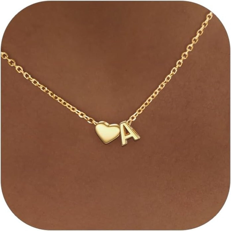 Heart Initial Necklace