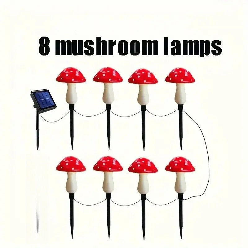 Whimsical Solar Mushroom Lights