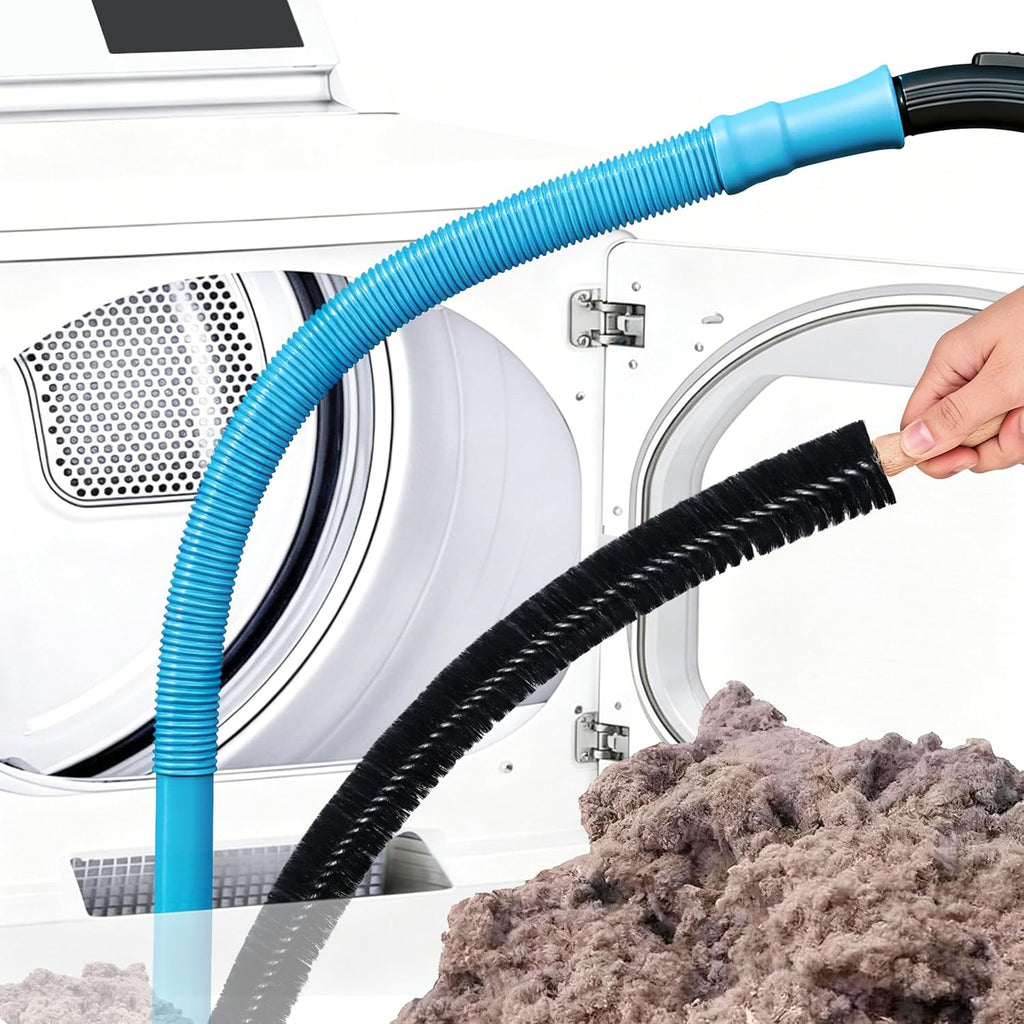 Dryer Vent Cleaner Kit — Flexible, Rotating Brush, Lint Remover, Duct Brush, Extendable, Power Drill Attachment