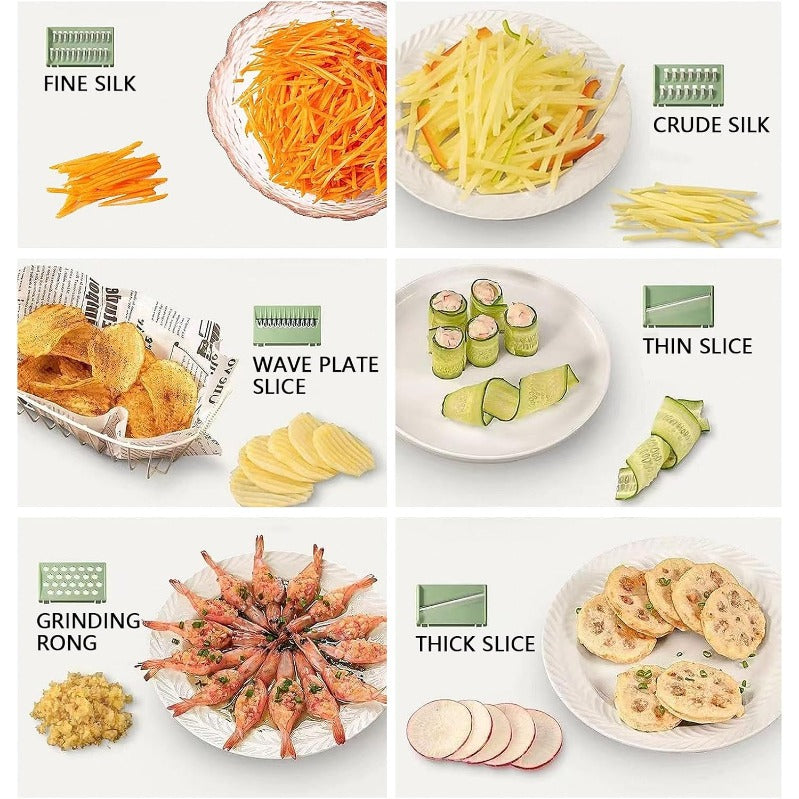 Woyuosn 6-in-1 SafePrep Mandoline Slicer
