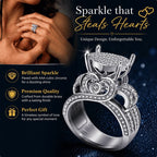 Double Heart Pave Ring