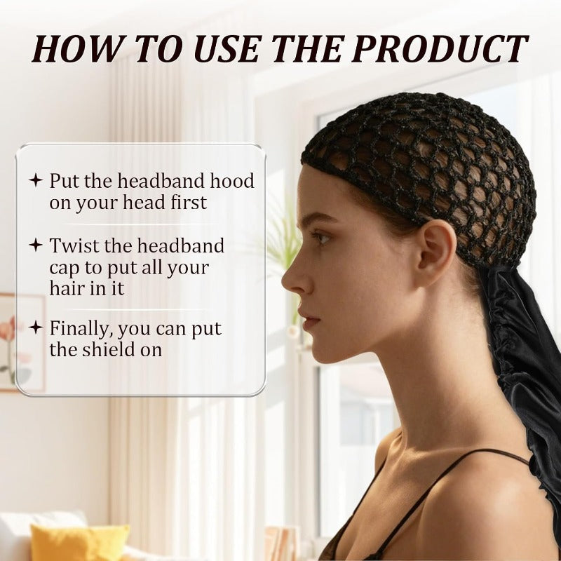 2-in-1 Satin Mesh Hair Wrap