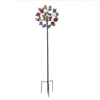 Outdoors Wind Spinners with Decorative Flowers