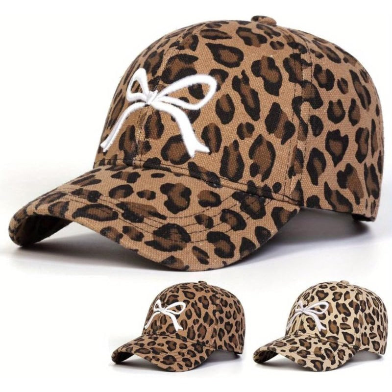 Trendy Leopard Bow Cap
