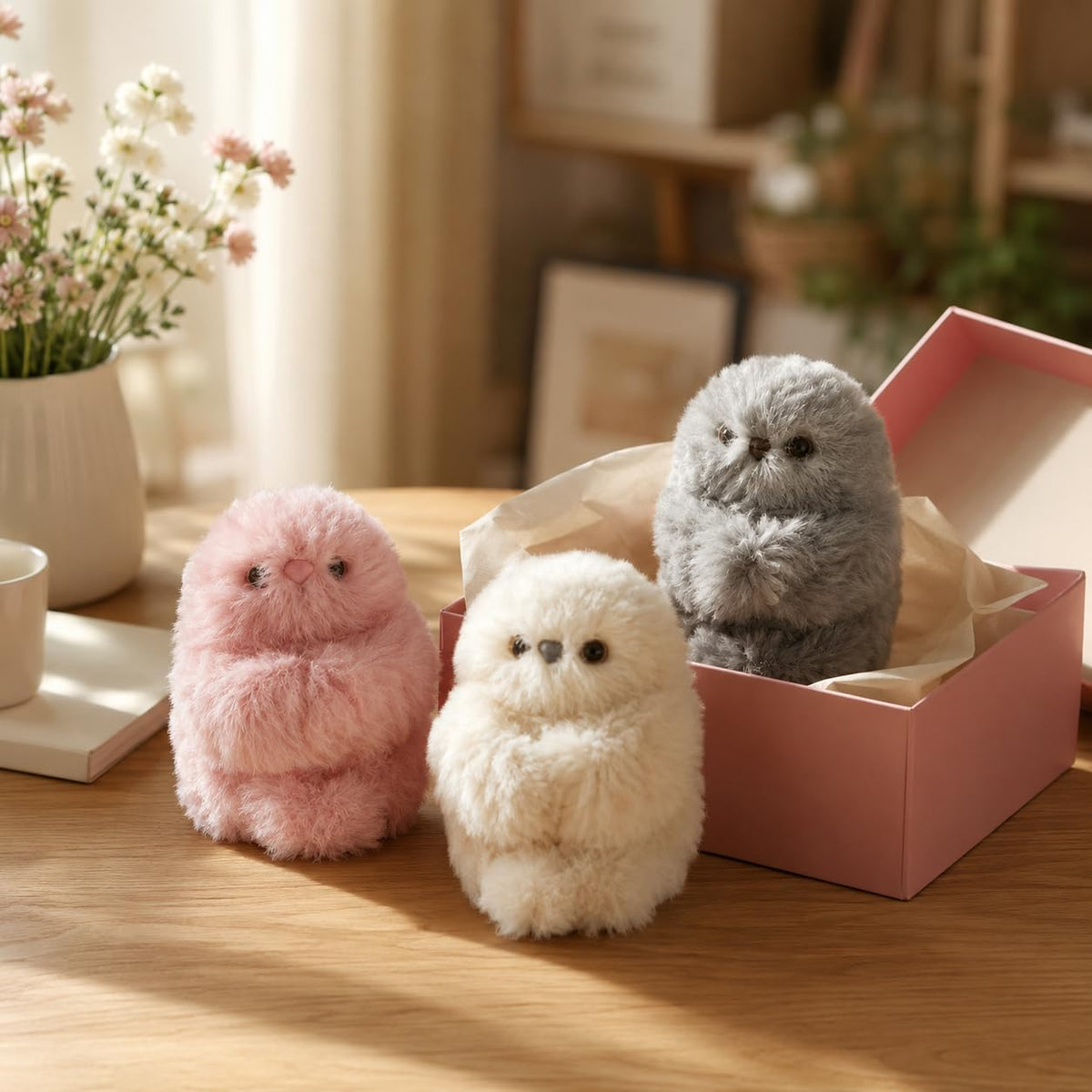 Cute AI shy Emotional companionship robot doll bag charm plush toy