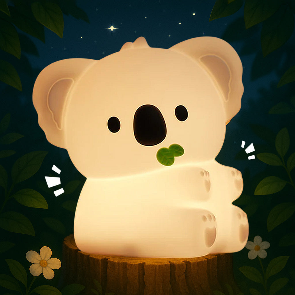 Satsus® Squishy Silicone Koala LED Night Light - Perfect Gift for Kids and Girls