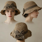 Elegant Bow Straw Hat