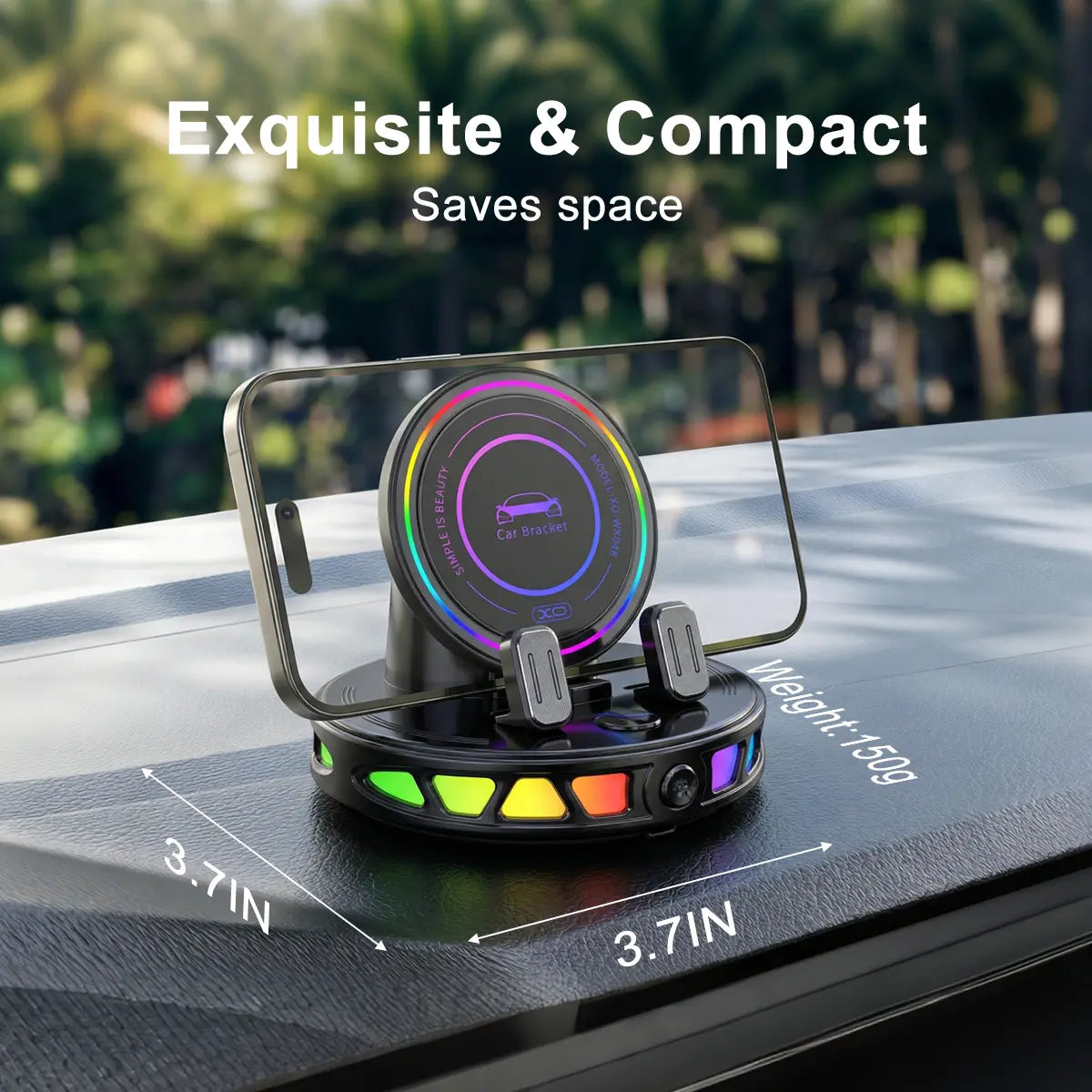 Wireless Charging Car Mount — Fast Charging, Automatic Clamping, Vent Mount, Dashboard Mount, Rotating, Universal