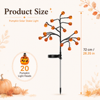 Solar Pumpkin Stake Light – 20 LED