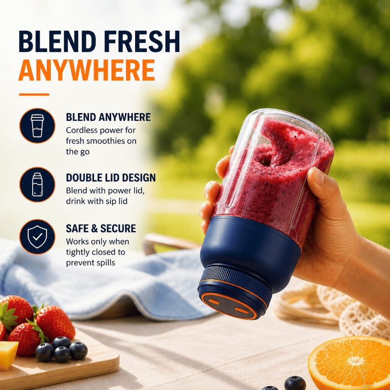 Dual Lid Travel Blender