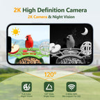 Centvicam Smart Bird Feeder with Camera – 2K HD Live View