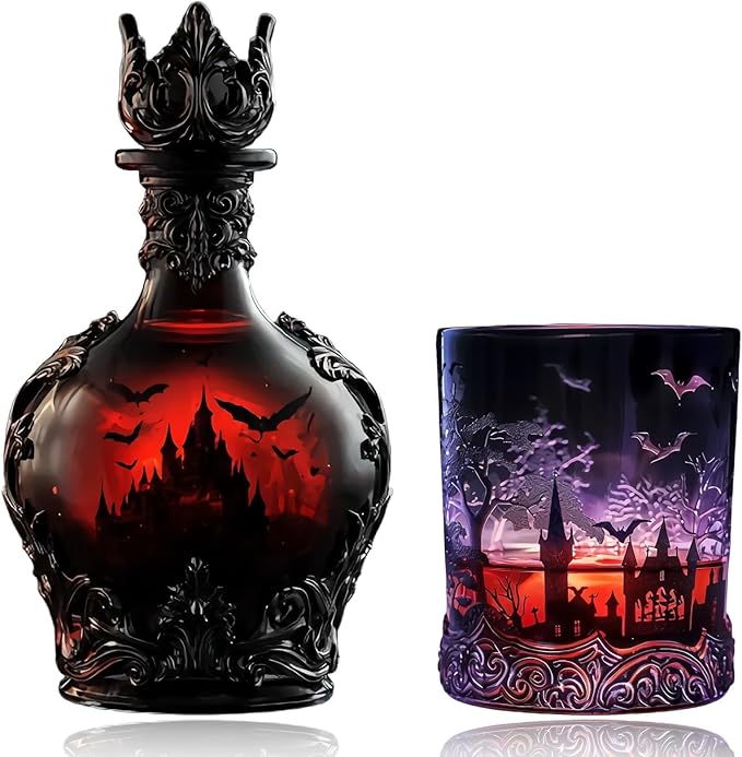 Gothic Vampire Elixir Whiskey Decanter | Magic Potion Style Liquor Bottle