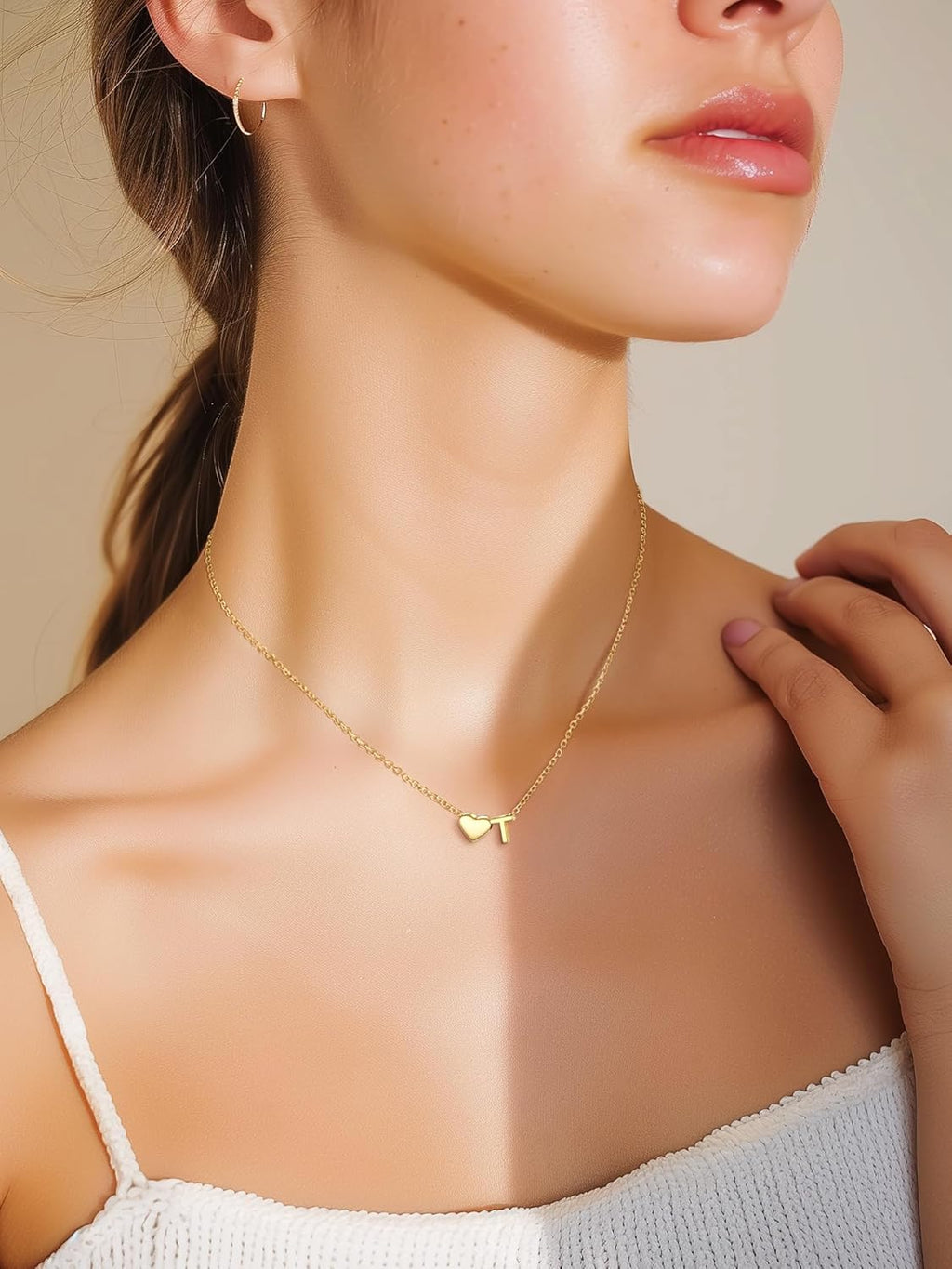 Heart Initial Necklace