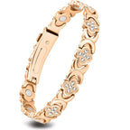 GlamClover Infinity Clover Copper Magnetic Bracelet with Adjuster
