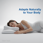 Satsus| Cervical Pillow for Neck Pain Relief – Orthopedic Memory Foam Neck Support Pillow for Cervical, Shoulder & Back Alignment