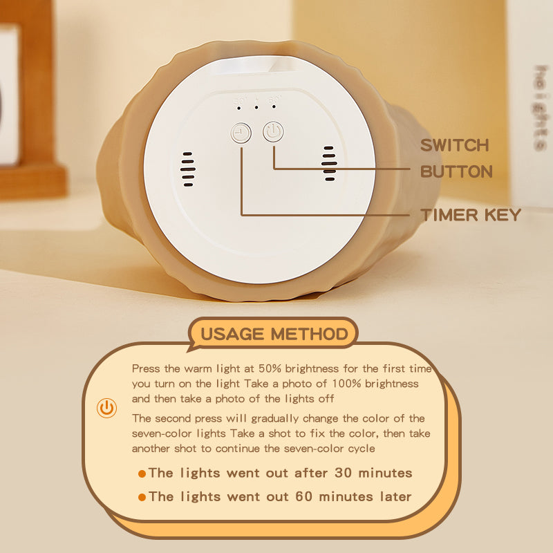 Satsus® Mini Koala on Tree Branch Silicone Squishy Night Light Cute Perfect Gift
