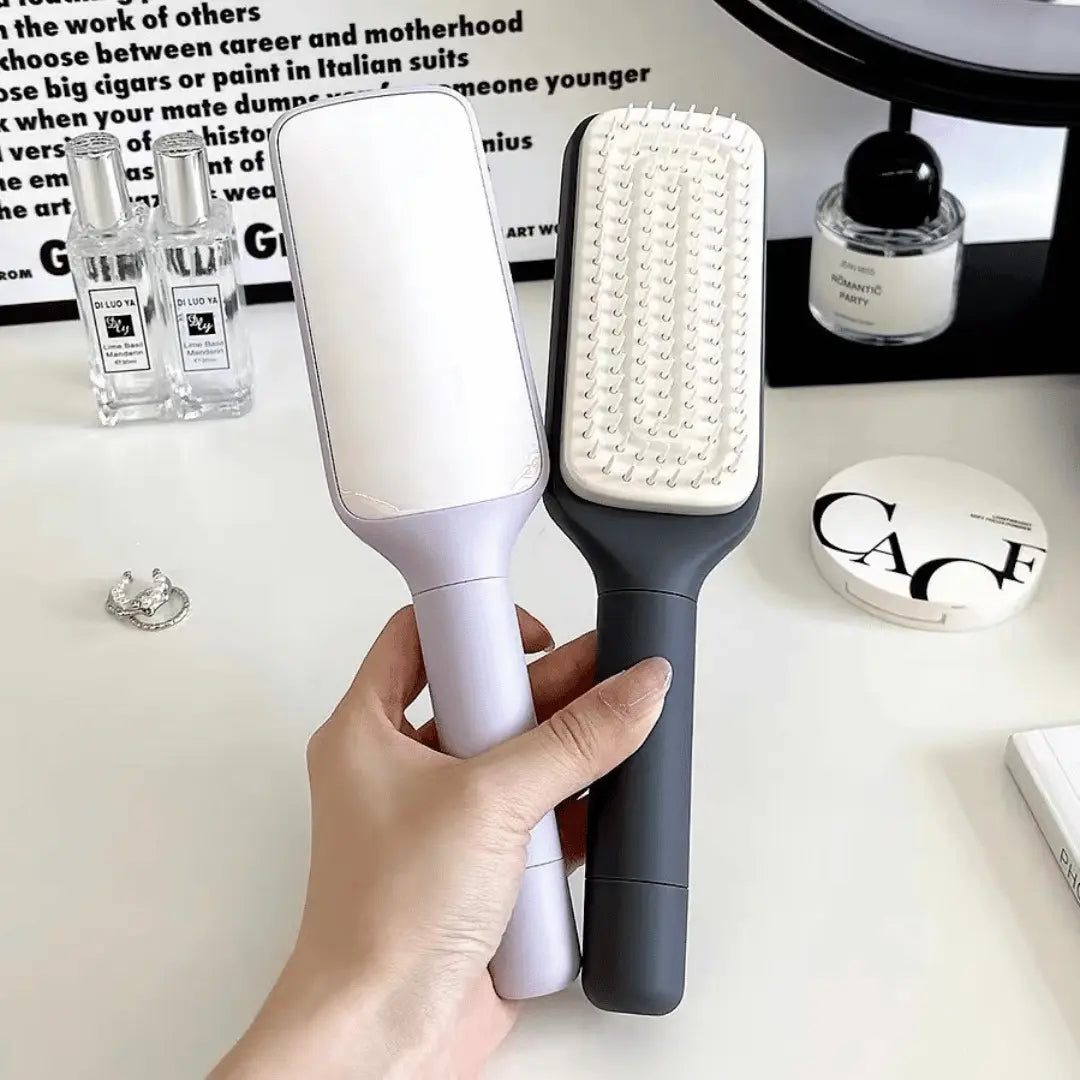 SilkyCare 4-in-1 Self-Cleaning Hairbrush