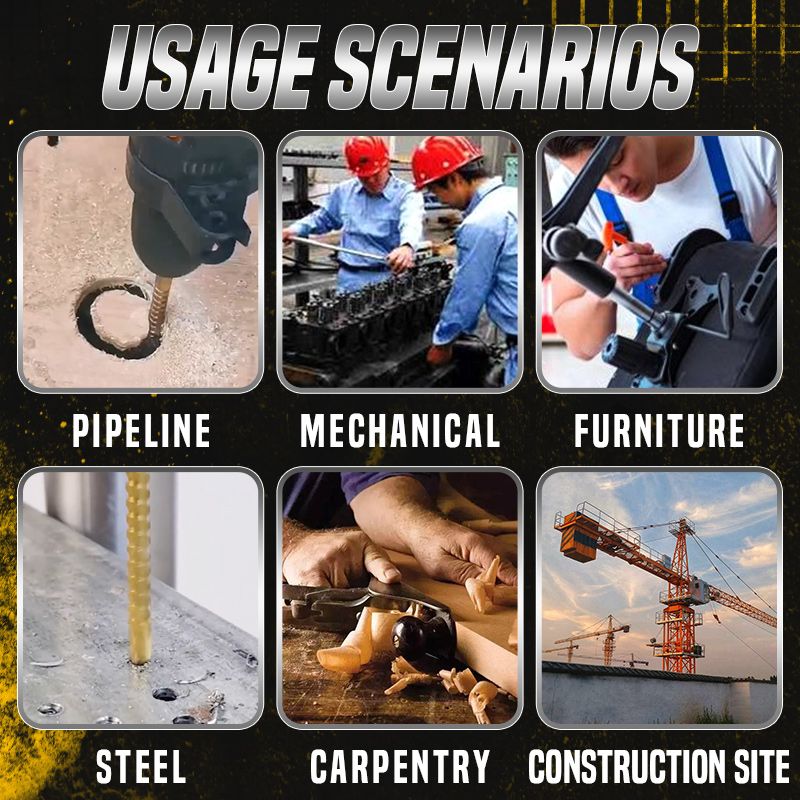Satsus| Titanium-coated high-speed steel bits with tags (6 pcs.)