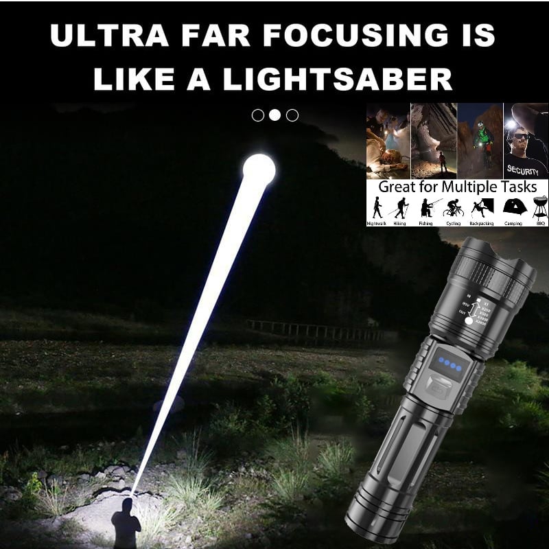 StormBeam Rechargeable Flashlight with Telescoping Zoom