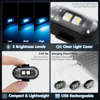 RGB LED Strobe Light — Wireless, Rechargeable, Color-Changing, Portable, DMX-Compatible, Sound-Activated