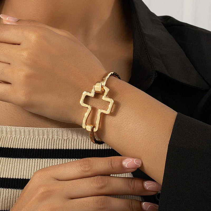 Artisan Textured Cross Cuff