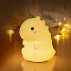 Satsus® Squishy Cute Silicone Dinosaur LED Night Light - Perfect Gift for Kids and Girls
