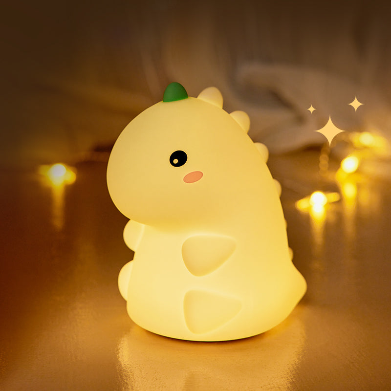 Satsus® Squishy Cute Silicone Dinosaur LED Night Light - Perfect Gift for Kids and Girls