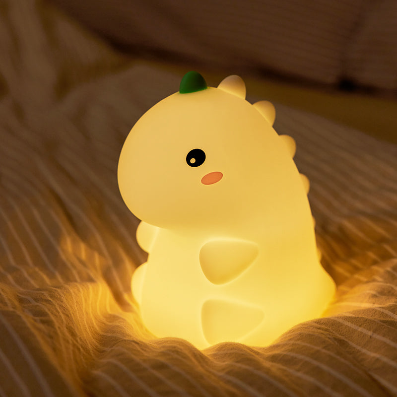 Satsus® Squishy Cute Silicone Dinosaur LED Night Light - Perfect Gift for Kids and Girls