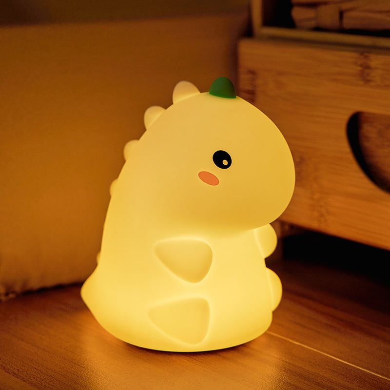 Satsus® Squishy Cute Silicone Dinosaur LED Night Light - Perfect Gift for Kids and Girls