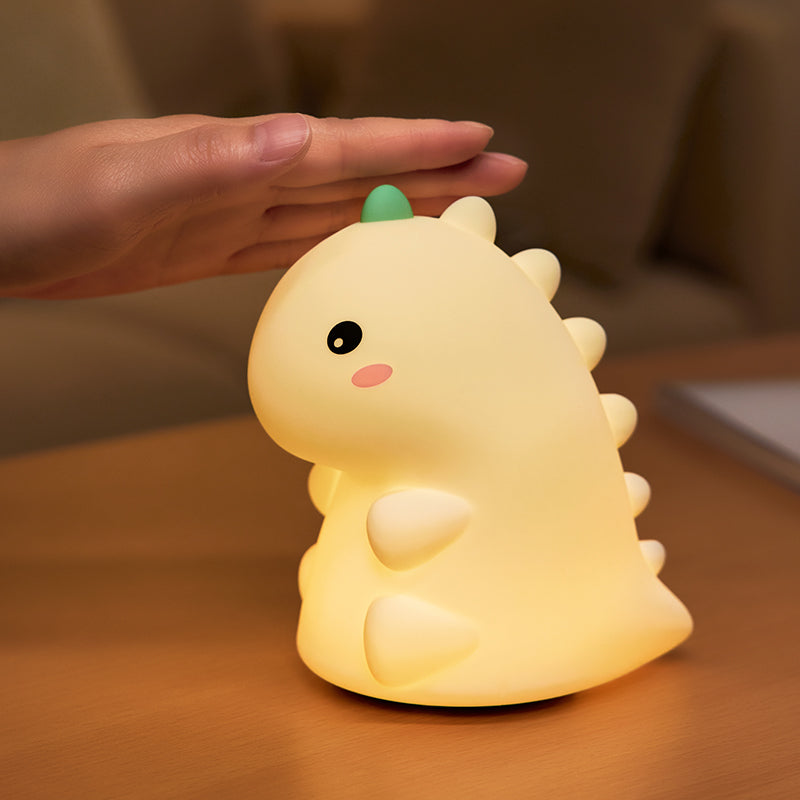 Satsus® Squishy Cute Silicone Dinosaur LED Night Light - Perfect Gift for Kids and Girls