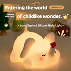 Satsus® Squishy Silicone Love Elephant LED Night Light - Perfect Gift for Kids and Girls