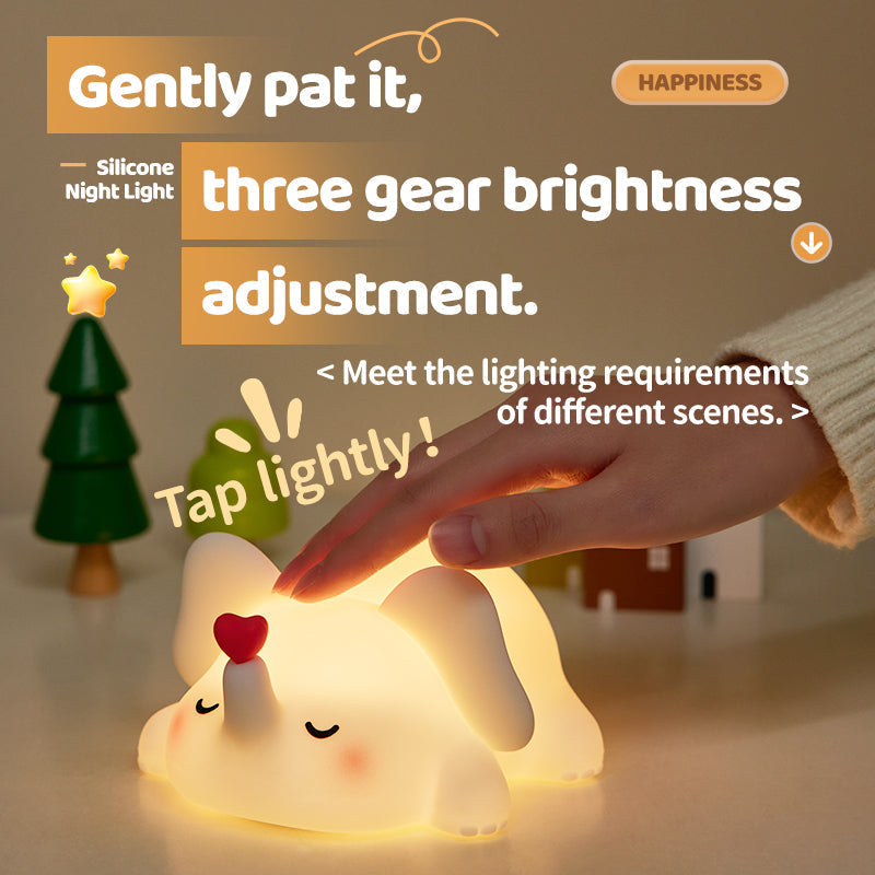 Satsus® Squishy Silicone Love Elephant LED Night Light - Perfect Gift for Kids and Girls