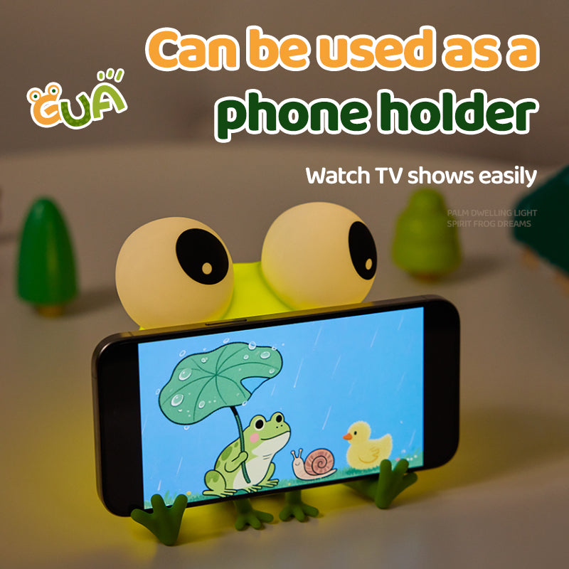Satsus® Frog Big-Eyed Adorable Small Silicone Squishy Night Light Perfect Gift