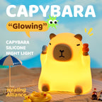 Satsus® Capybara Funny Sitting Silicone Squishy Night Light Perfect Gift