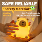 Satsus® Capybara Funny Sitting Silicone Squishy Night Light Perfect Gift