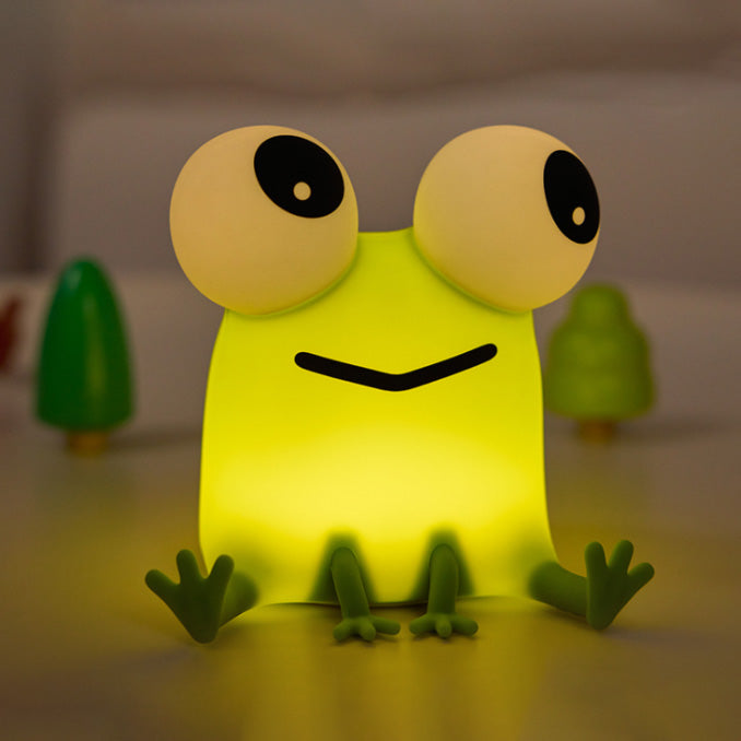 Satsus® Frog Big-Eyed Adorable Small Silicone Squishy Night Light Perfect Gift