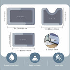 Bathroom Mat — Quick-Dry, Non-Slip, Plush, Absorbent, Machine Washable