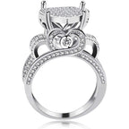 Double Heart Pave Ring