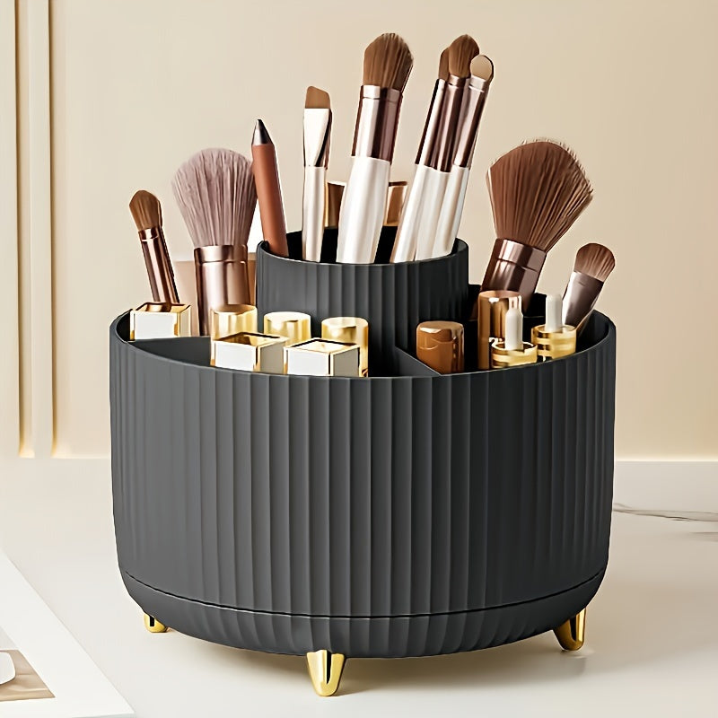 Satsus| GlamSpin – 360° Rotating Makeup & Desk Organiser with 5 Compartments
