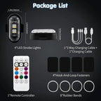 RGB LED Strobe Light — Wireless, Rechargeable, Color-Changing, Portable, DMX-Compatible, Sound-Activated