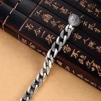 Vintage Sanskrit Cuban Link Bracelet