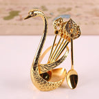 Elegant Swan Spoon Set