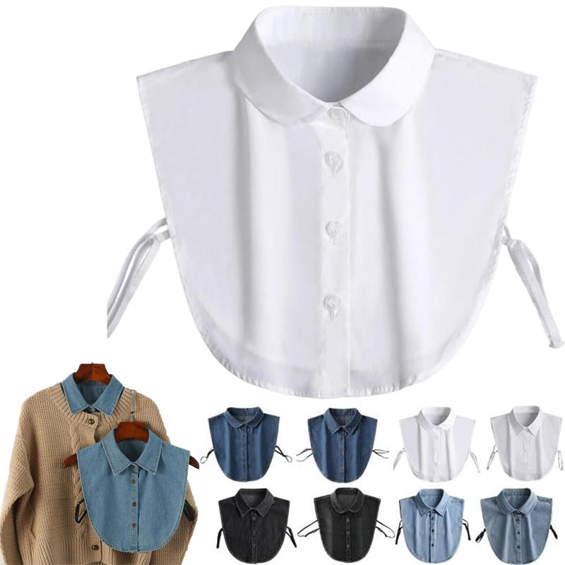 Breathable Denim Detachable Collar