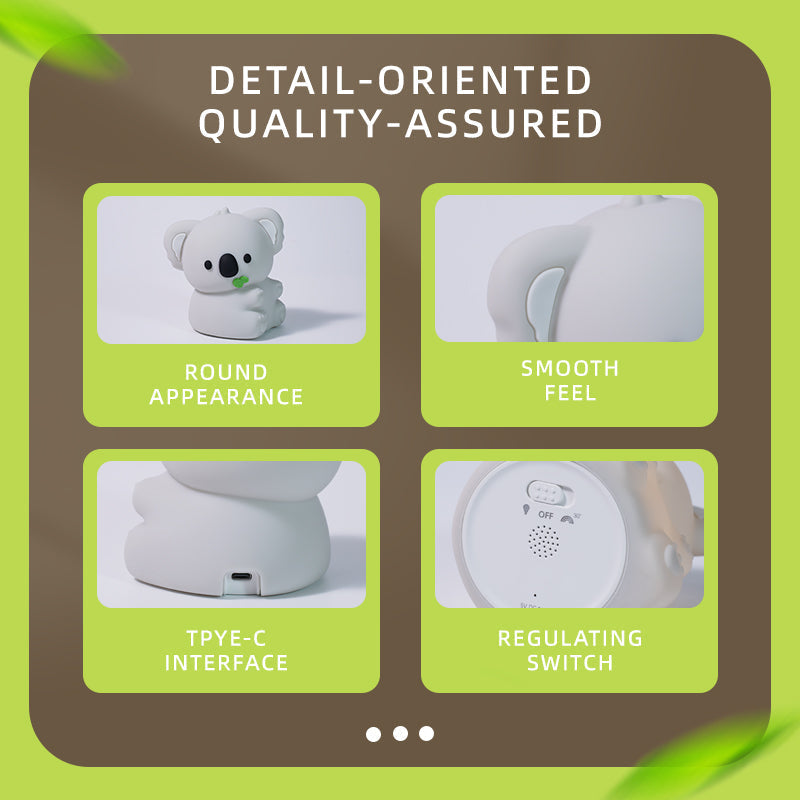 Satsus® Squishy Silicone Koala LED Night Light - Perfect Gift for Kids and Girls