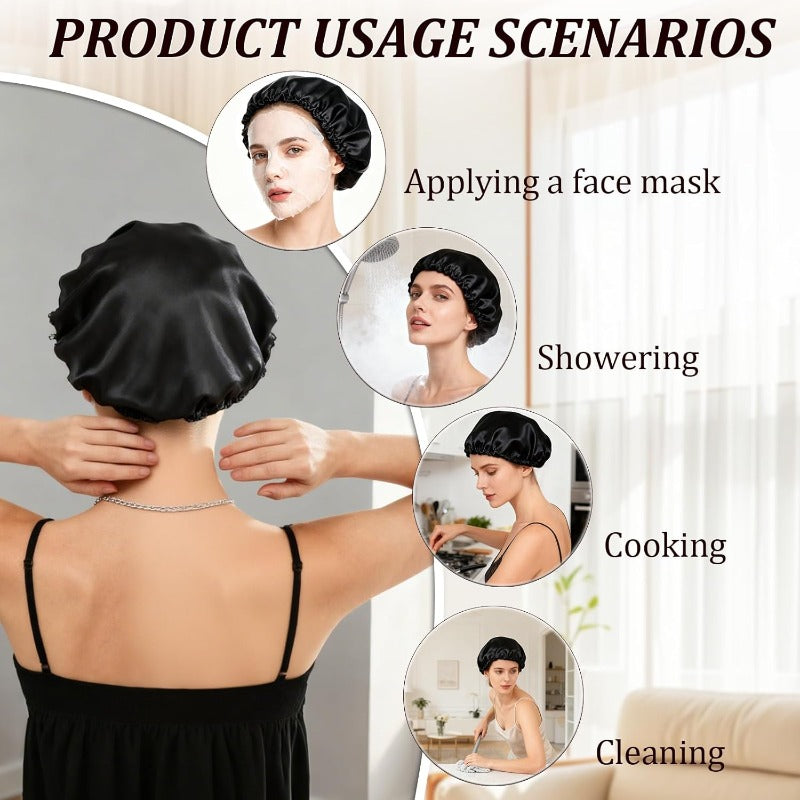 2-in-1 Satin Mesh Hair Wrap