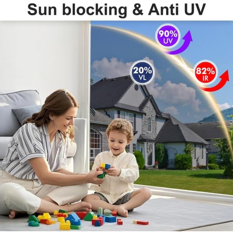 One-Way Privacy Window Film – Static Cling Mirror Tint with Full DIY Kit