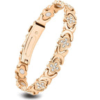 GlamClover Infinity Clover Copper Magnetic Bracelet with Adjuster