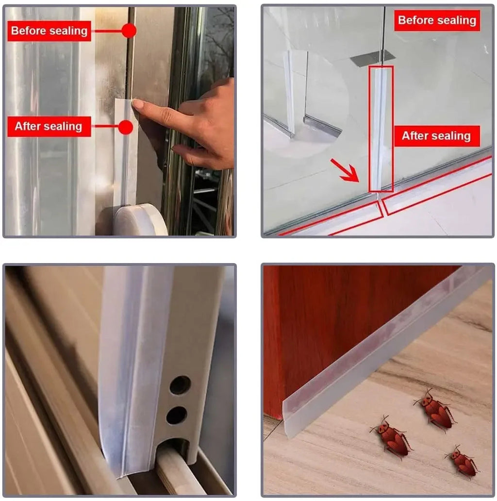 Door Weather Stripping — Self-Adhesive, Soundproof, Draft Stopper, Gap Blocker, Noise Reduction