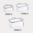 Fridge Organizer — Clear, Stackable, BPA-Free, Produce Saver, Food Storage, Refrigerator Bin